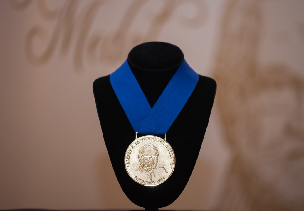 Albert B. Sabin Gold Medal on a stand