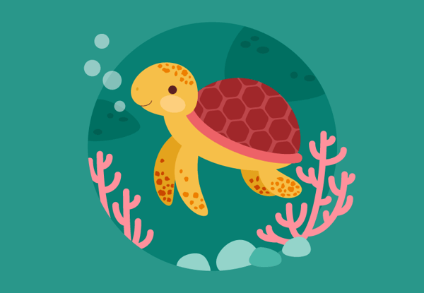 How to Draw a Tropical Turtle in Illustrator